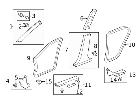 Interior Trim - Pillars for 2013 Honda Accord #0