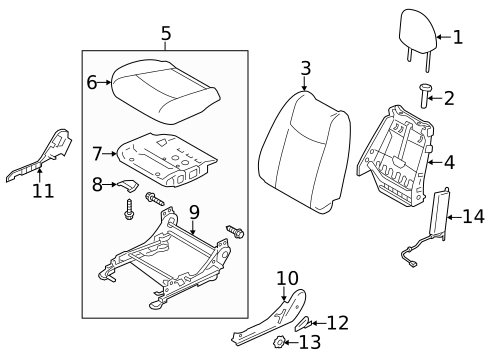 Driver Seat Components for 2012 Nissan LEAF #0