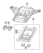 68239084AA - Interior Trim: Courtesy Lamp Lens, Right for Mopar Image