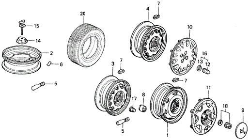 Wheels for 1988 Honda Civic #0