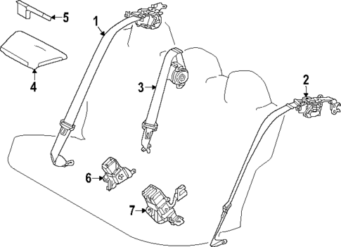 Rear Seat Belts for 2025 Toyota Prius #0