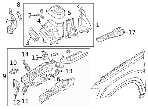 Structural Components & Rails for 2021 Volkswagen Atlas #0