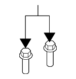 9XG073999L - Cooling System: Mount Bracket Screw for Mazda: Tribute Image