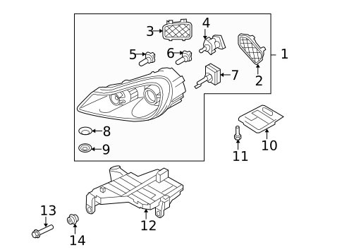 Bulbs - Chassis for 2008 Porsche Cayenne #4