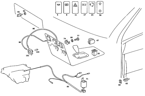 Switch for 1991 Mercedes-Benz 560SEC #2