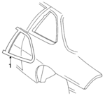 16618090 - Body: Quarter Glass for Pontiac: Grand Am Image
