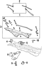 F8VZ17566AA - Body: Wiper Linkage for Lincoln: Town Car Image