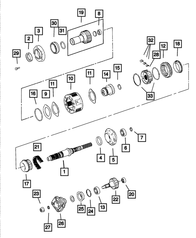 4897981AA - Transfer Case Model 231 [DHJ, DHK, DHN]: Output Shaft Bearing for Mopar Image