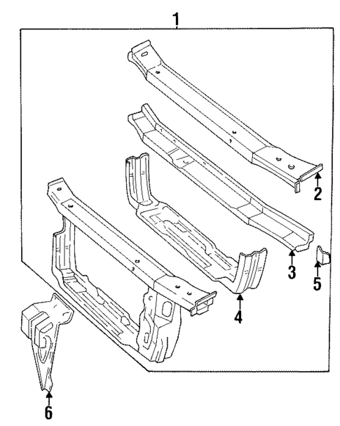 Radiator Support for 1997 Chevrolet Lumina #0