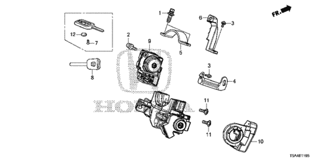 Key Cylinder Components for 2018 Honda Fit #0