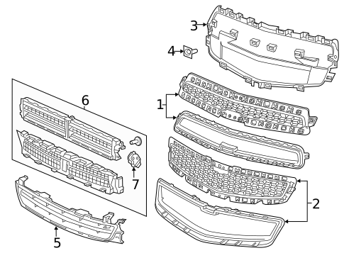 Grille & Components for 2013 Chevrolet Malibu #0