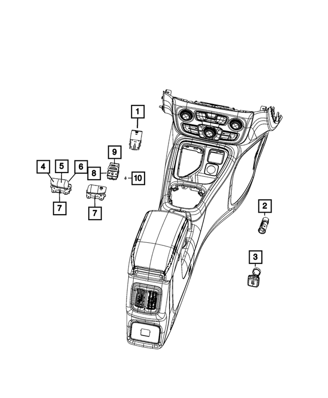 6ZM50DX8AB - Electrical: Parking Brake Switch for Mopar Image image