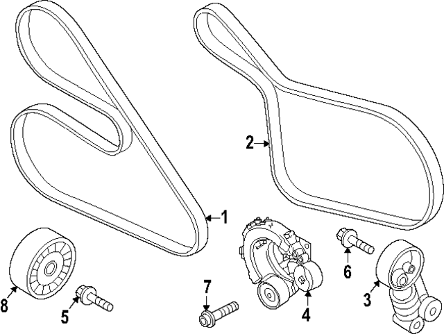 252123N610 - : Accessory Drive Belt for Hyundai Image