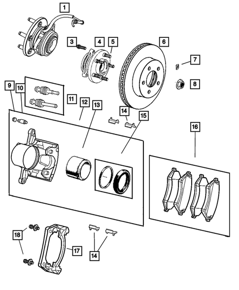 Front Brakes for 2007 Jeep Liberty #0