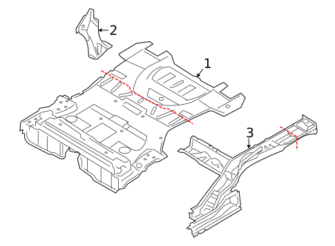 Rear Floor & Rails for 2017 Volvo S60 Cross Country #0