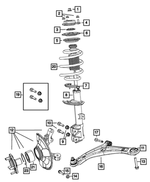 68088498AA - : Front Knuckle And Hub, Right for Dodge: Caliber | Jeep: Compass, Patriot Image