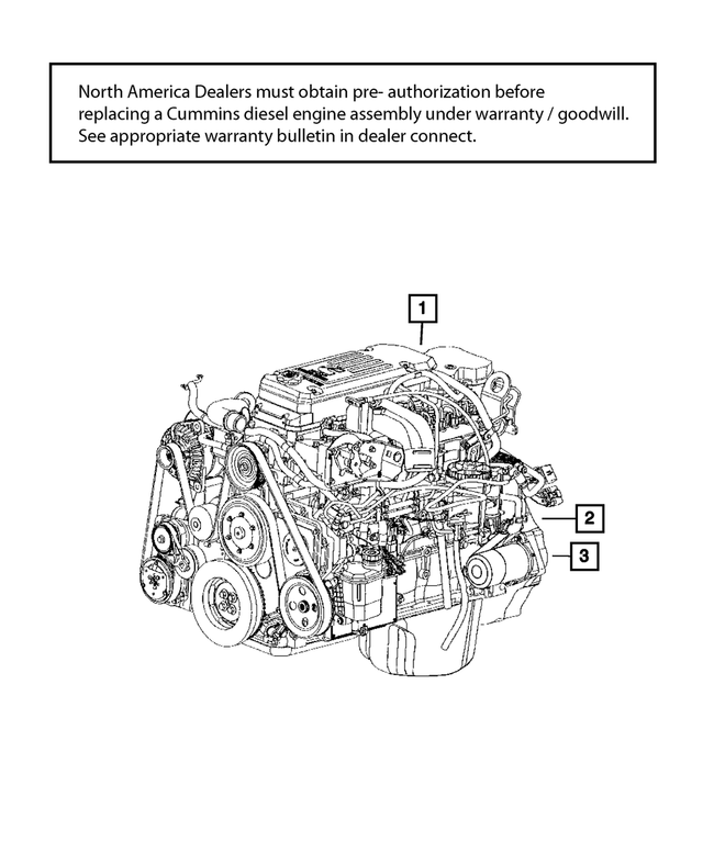 R8071551AA - 6.7L Turbo Diesel; Engine: Complete Engine, Remanufactured for Mopar Image image