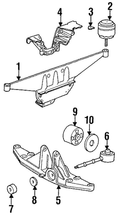 Engine & Trans Mounting for 1996 Porsche 911 #0