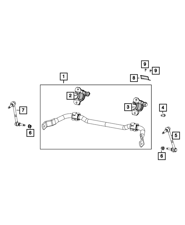 68431763AD - Front Suspension: Front Stabilizer Bar for Mopar Image