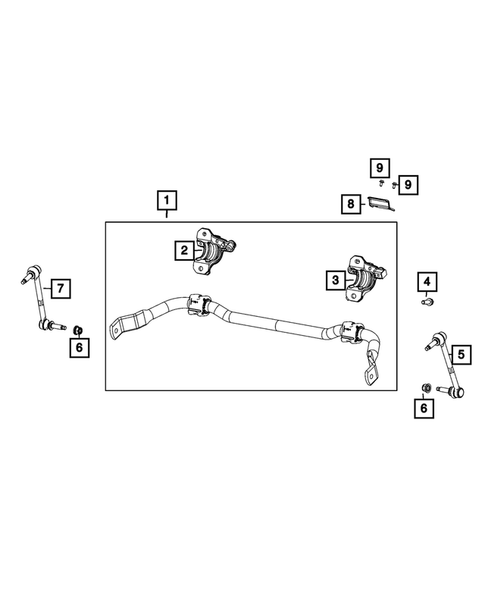 Front Stabilizer Bar for 2021 Jeep Grand Cherokee L #0