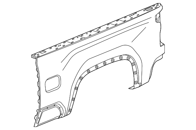2020-2025 Chevrolet Driver Side Pickup Box Outer Side Panel