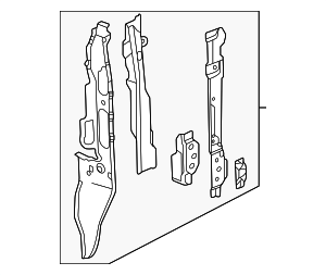84515858 - : Part# 84515858 Passenger Side Pickup Box Side Panel Rear Inner Pillar for Chevrolet: Silverado 2500 HD, Silverado 3500 HD Image