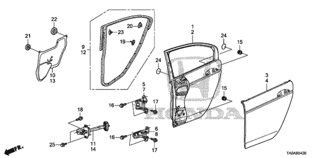 Rear Door Panels for 2012 Honda Accord #0