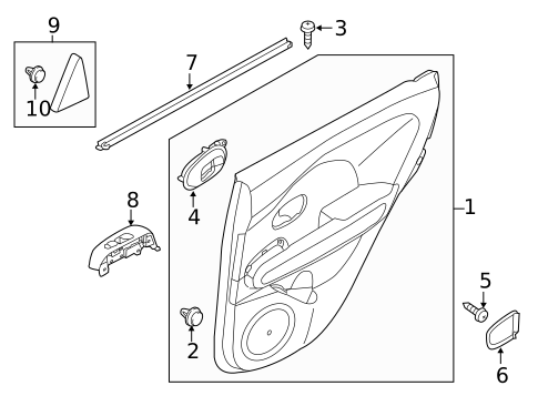 Interior Trim - Rear Door for 2016 Kia Soul EV #0