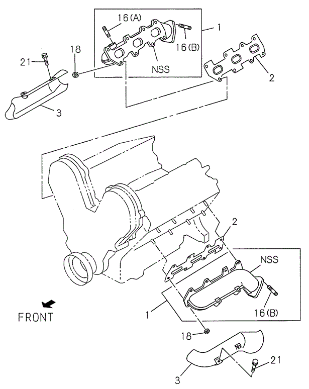 Exhaust Manifold for 2002 Honda Passport #0