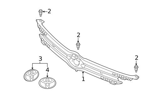 Grille & Components for 2004 Toyota Echo #0