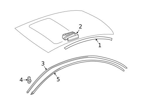 Exterior Trim - Roof for 2007 Mercedes-Benz CLK350 #0