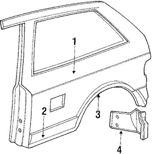 Quarter Panel & Components for 1989 Honda Civic #0