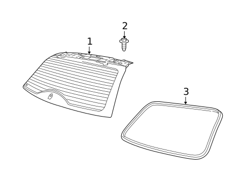 Glass - Lift Gate for 2005 Jaguar X-Type #0