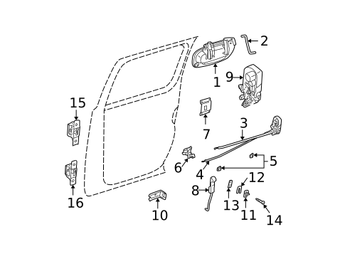 Rear Door for 2003 Dodge Dakota #1