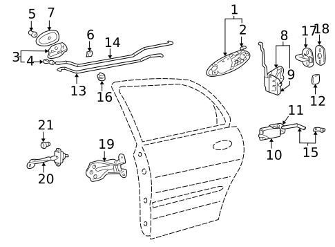 Front Door for 2001 Hyundai XG300 #2