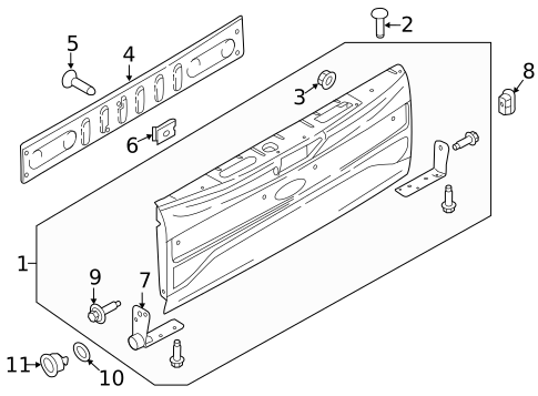 Tail Gate for 2017 Ford F-350 Super Duty #1
