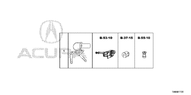 Key Cylinder Set for 2014 Acura ILX #0