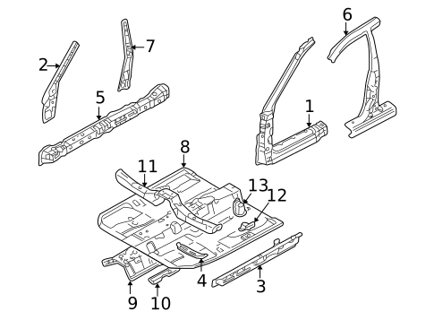 Center Pillar for 2002 Mitsubishi Galant #0