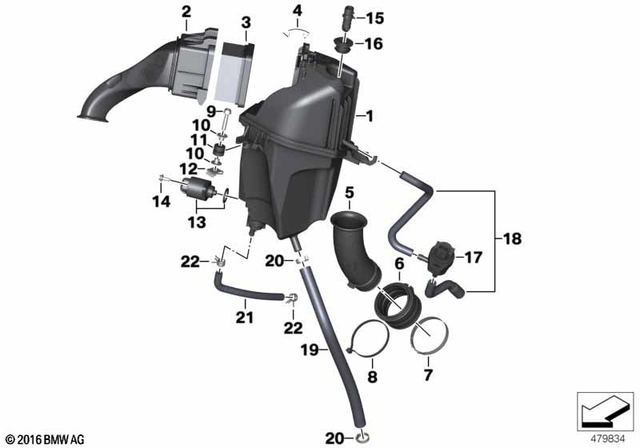 13718558303 - : Intake Muffler for BMW-Motorrad Image