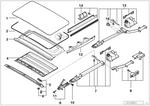 54128186143 - Sliding Roof / Folding Top: Glass Cover for BMW Image