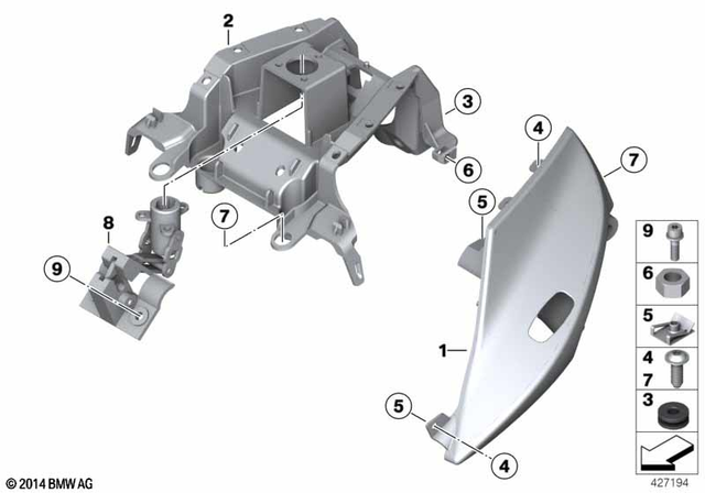 46637673756 - : Right Tail Trim for BMW-Motorrad Image