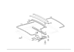 1247800035 - Sliding Roof: Cross Bridge for Mercedes-Benz: 190, 190D, 190E, 200, 200D, 300CE, 300D, 300E, 300SD, 300SE, 300SEL, 300TD, 300TE, 400E, 400SE, 400SEL, 500E, 500SEC, 500SEL, 560SEC, 560SEL, 600SEL, G55 AMG, G550, G550 4x4, G63 AMG, G65 AMG, S420 Image