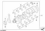 11217838319 - Engine: Crankshaft without Bearing Shells for BMW Image