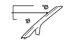 7611154G02P7Z - Body: Windshield Pillar Trim for Suzuki Image