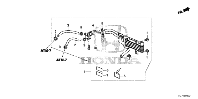 ATF Cooler Kit (6AT) for 2016 Honda Pilot #0