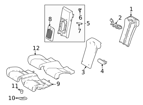 Rear Seat Components for 2022 Lexus LC500 #1
