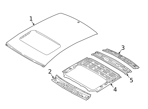 Roof & Components for 2019 Genesis G90 #0