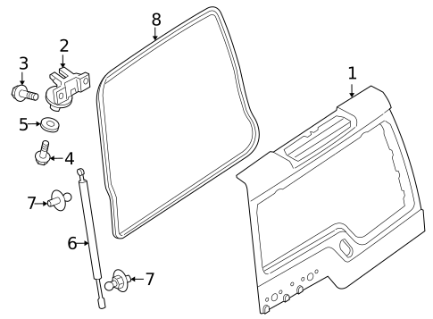 Liftgate for 2007 Land Rover LR3 #2