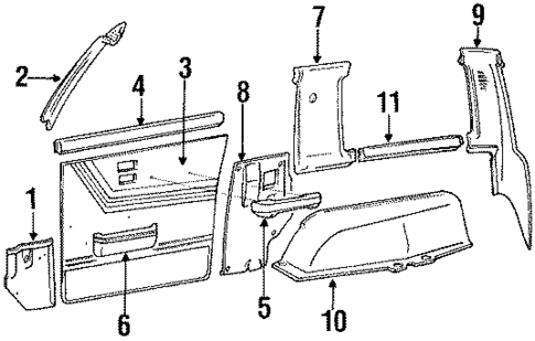 Interior Trim for 1985 Mitsubishi Montero #0