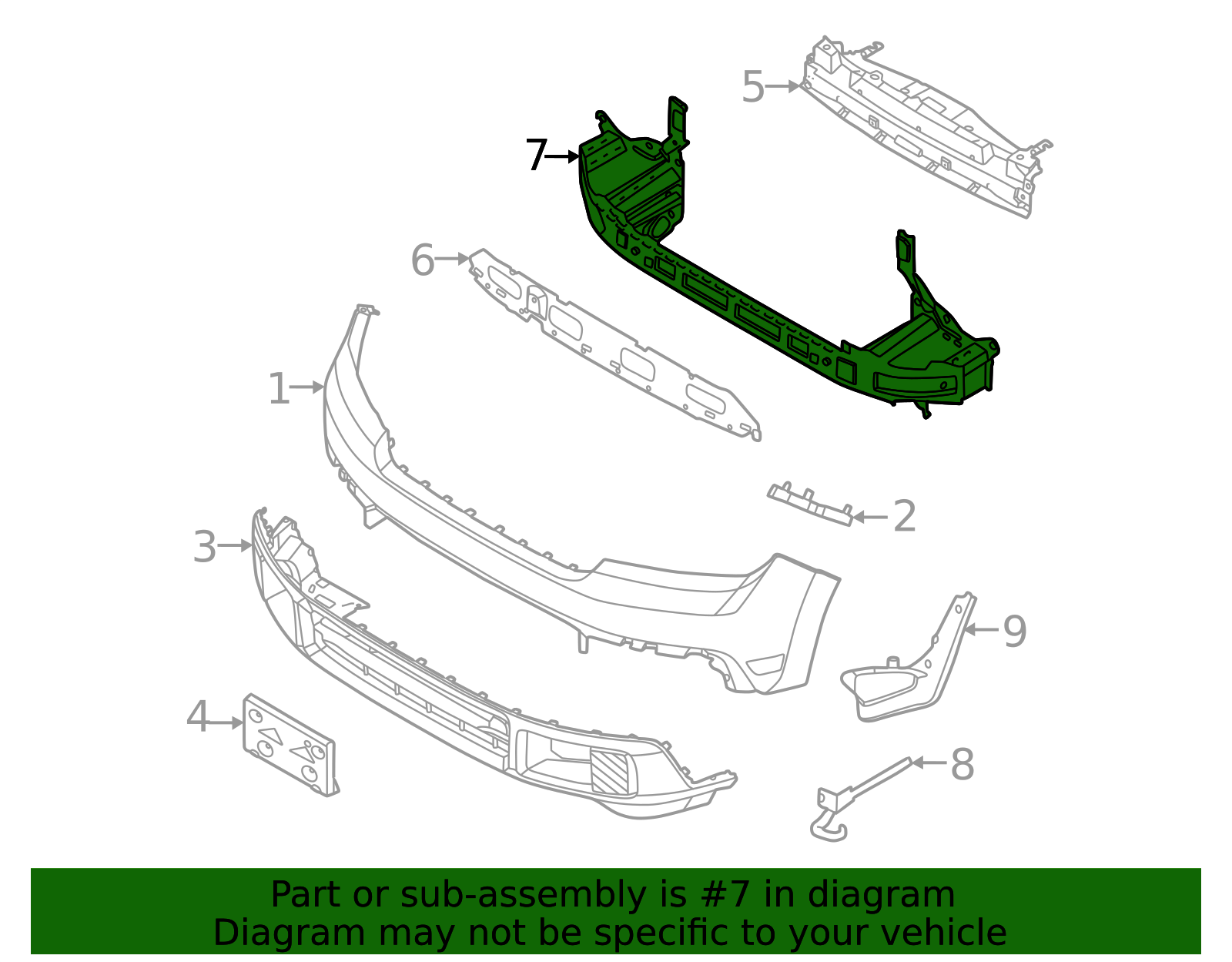 NZ6Z-17757-A - Impact Bar 2022-2026 Ford | Ford Parts Direct